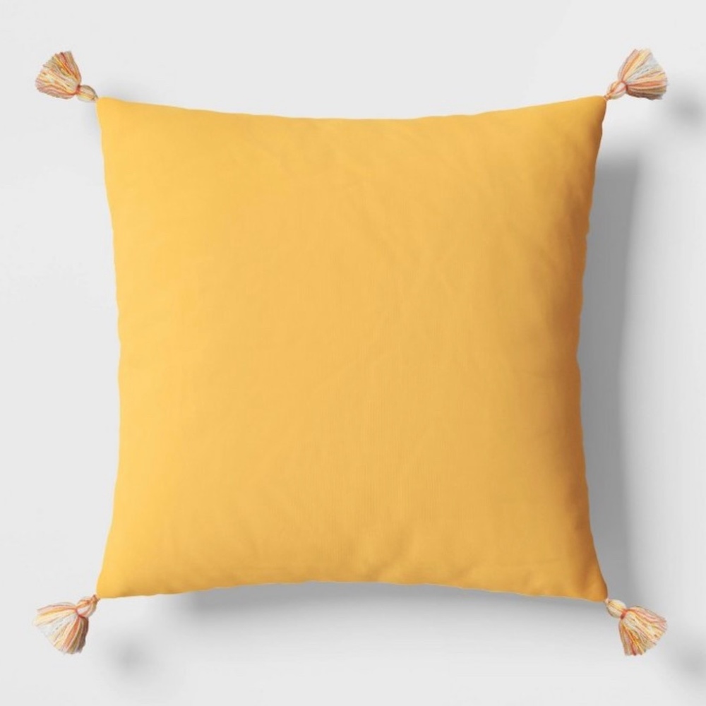 "Just Wanna Have Sun" Embroidered Throw Pillow with Tassels - Room Essentials - Picture 4 of 10